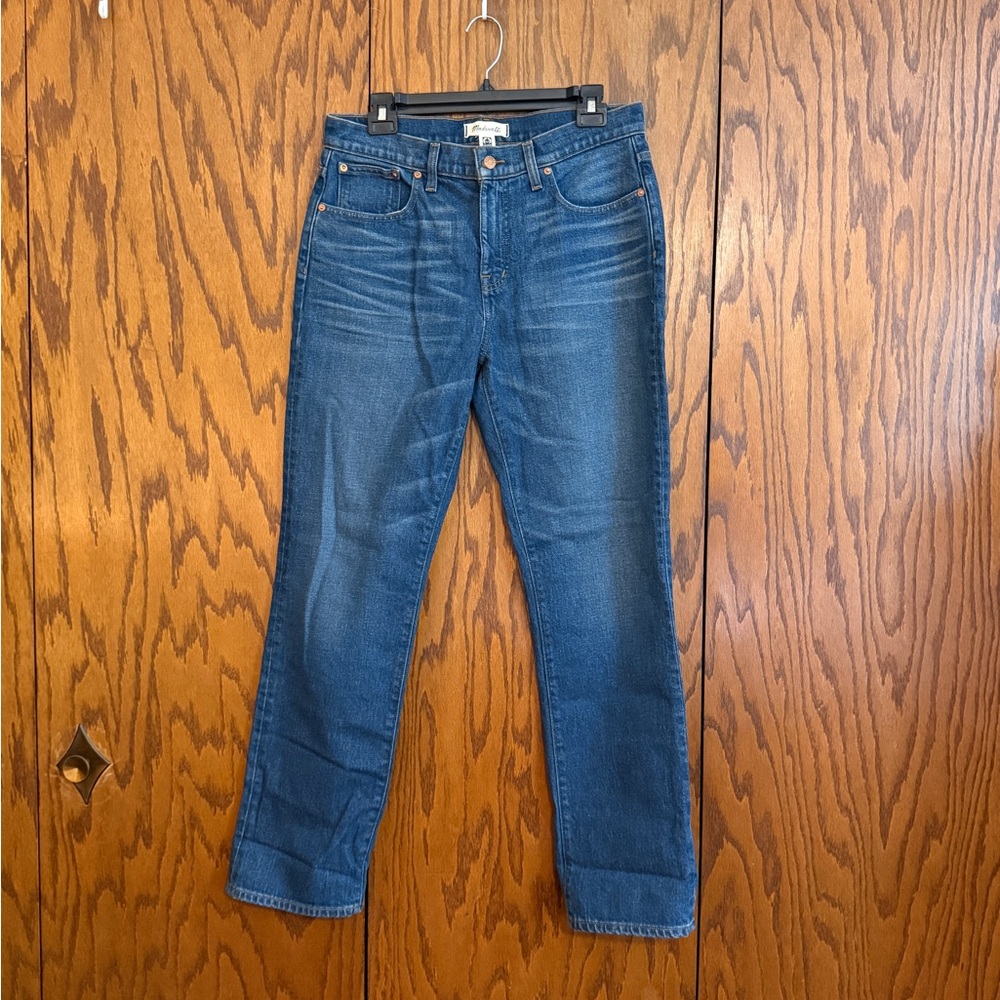 Madewell Mid-Rise 90s Straight Jeans Dark Wash Size 29 Classic Denim
